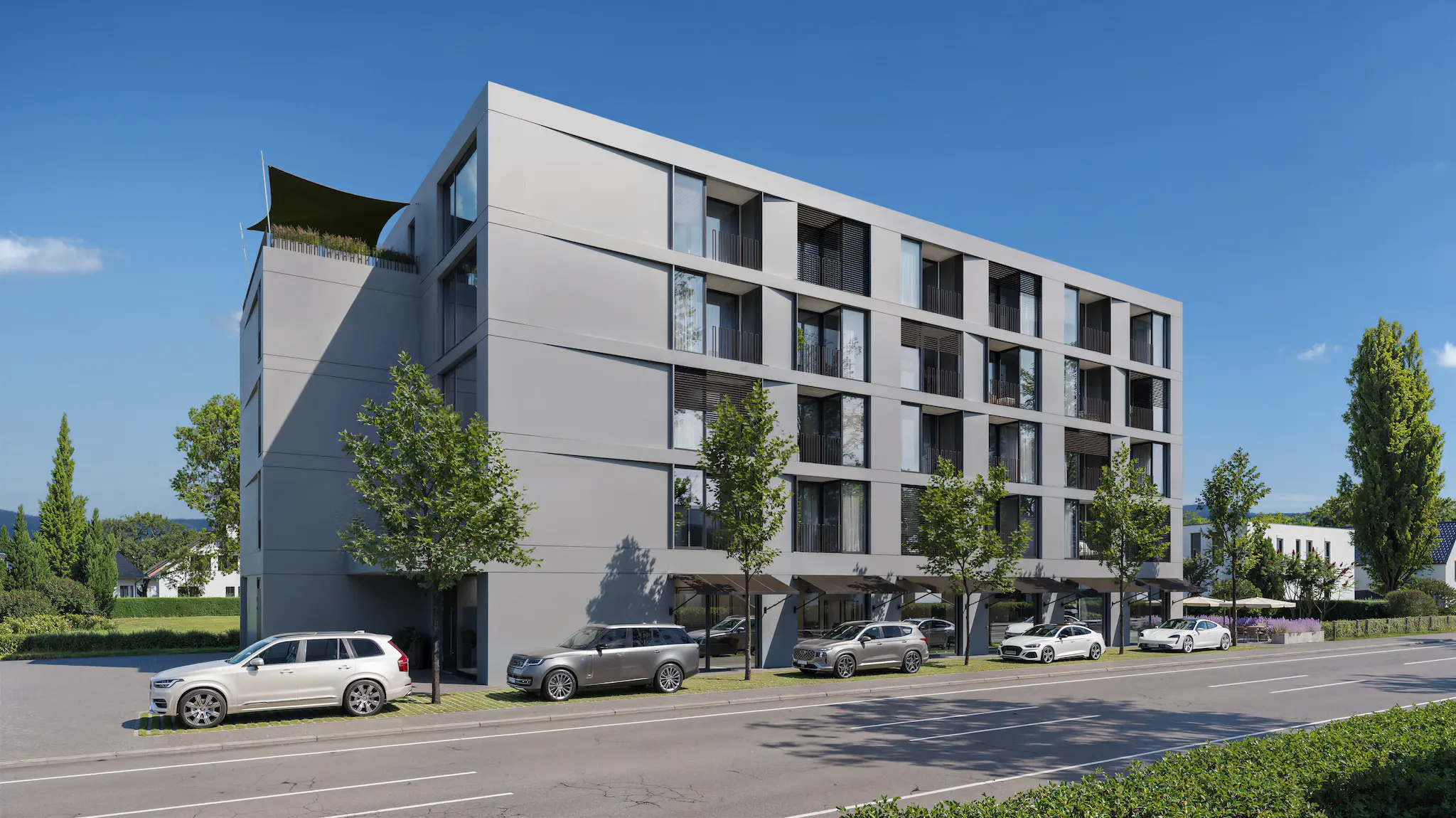 Außenansicht des Wohnprojekts RAUM37 in Dornbirn